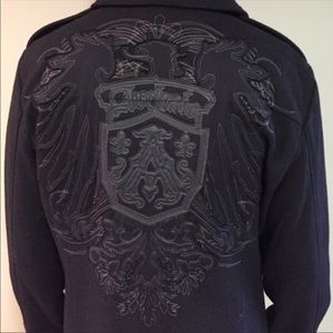 Archaic Buckle Wool Peacoat Blazer Coat Military